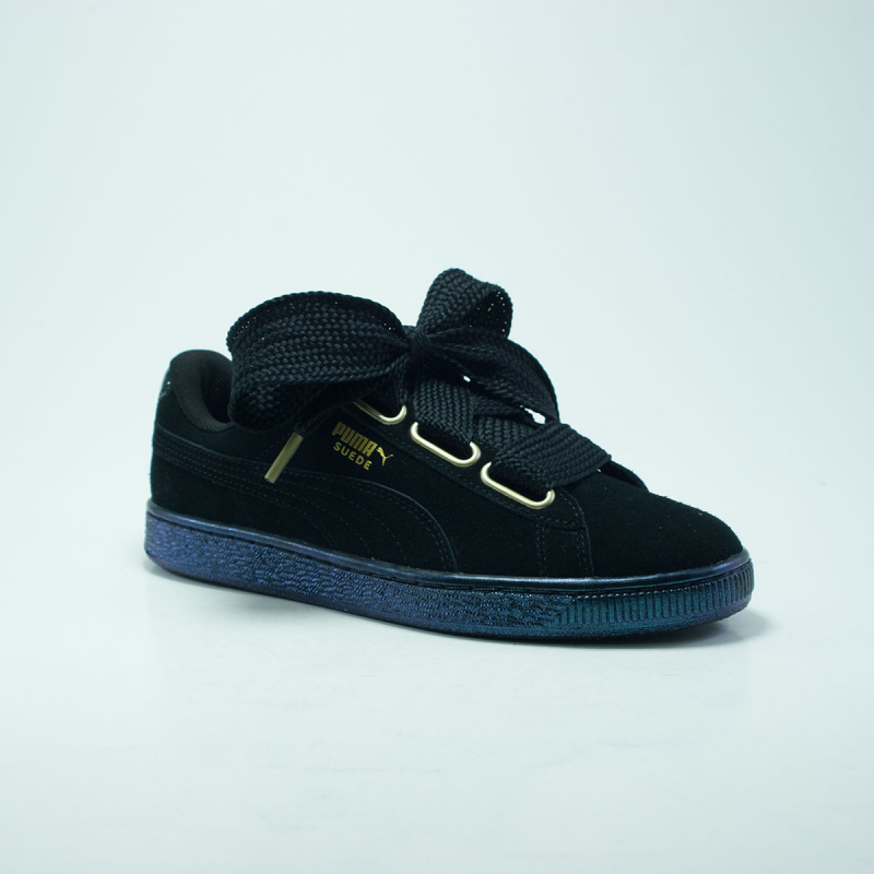 puma suede heart noir