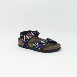 BIRK RIO SANDALE FILLE NOIR/MULTI