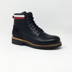 TOMMY HILFIGER LEATHER BOOT MARINE