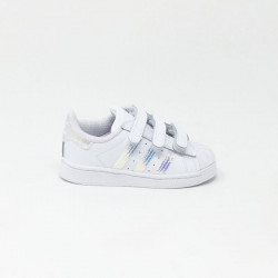 ADIDAS SUPERSTAR VELCRO BLANC/ARGENT 2