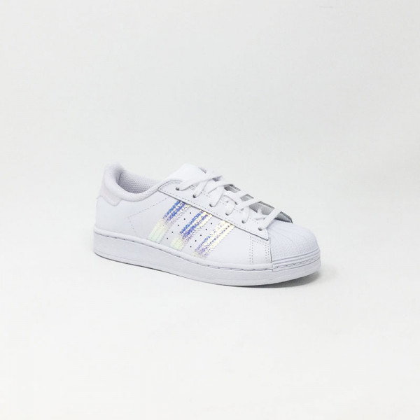 ADIDAS SUPERSTAR LACET BLANC/ARGENT