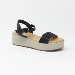 KAOLA SANDALE GLITTER VAQ NEGRO
