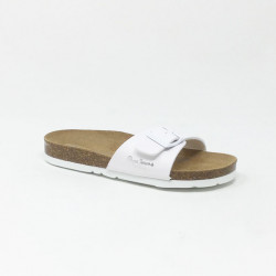 PEPE JEANS CLAQUETTE BIO BASIC BLANC