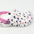 CROCS CLASSIC HEART PRINT BLANC