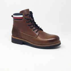 TOMMY HILFIGER LEATHER BOOT COGNAC