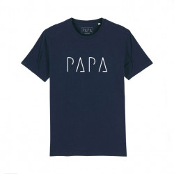 PAPA T-SHIRT JEAN MC BLEU MARINE