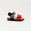 GEOX SANDAL CHALKI BOY ROUGE/NOIR