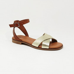EVA FRUOS SANDALE CUERO GRAB ORO