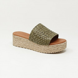EVA FRUTOS SANDALE TRENZA KAKI