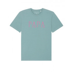 PAPA T-SHIRT JEAN MC TURQUOISE