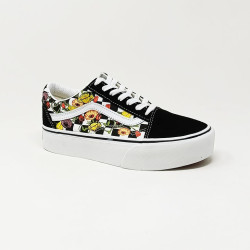 VANS BASKET OLD SKOOL PLATFORM NOIR