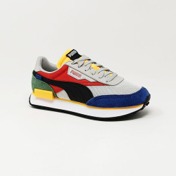 PUMA FUTURE RIDER SPLASH ROUGE/BLEU