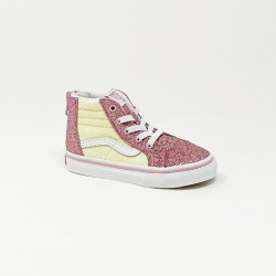 VANS TD SK8-HI ZIP GLITTER JAUNE/ROSE