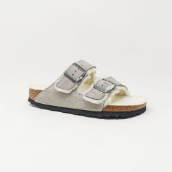 BIRKENSTOCK ARIZONA SHEARLING SUEDE GRIS