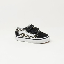 VANS OLD SKOOL V PRIMARY CHECK NOIR/BLC