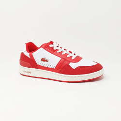 LACOSTE T-CLIP BLANC/ROUGE