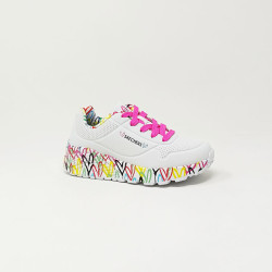 SKECHERS UNO LITE LOVELY  BLANC/MULTI