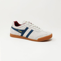 GOLA BASKET HARRIER SUEDE BLANC BLEU ROU