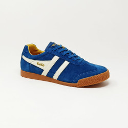 GOLA BASKET HARRIER SUEDE MARINE BLANC