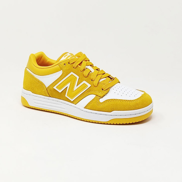 NEW BALANCE BASKET BB480 BLANC JAUNE