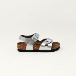 BIRKENSTOCK RIO SANDALE METALLIC SILVER 2