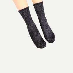 LOT DE 3 CHAUSSETTES BRILLANTES NOIR 2