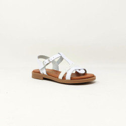 CARLA TORTOSA SANDALE GLITTER BLANCO