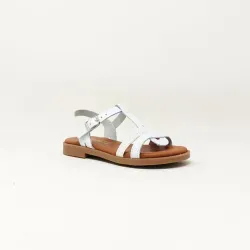 CARLA TORTOSA SANDALE GLITTER BLANCO