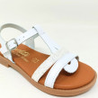 CARLA TORTOSA SANDALE GLITTER BLANCO