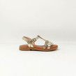 CARLA TORTOSA SANDALE GLITTER PLATINO