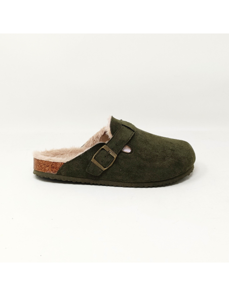 LES ARLESIENNES SABOTS FOURRES KAKI