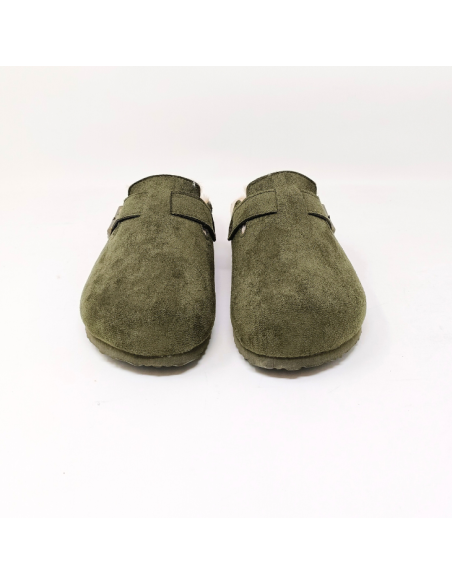 LES ARLESIENNES SABOTS FOURRES KAKI