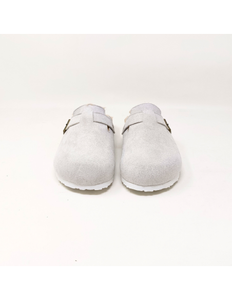 LES ARLESIENNES SABOTS FOURRES GRIS