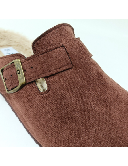 LES ARLESIENNES SABOTS FOURRES MARRON