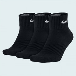 NIKE CHAUSSETTES QUARTER NOIR/BLANC